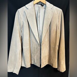 Women’s suede jacket made by Relativity.